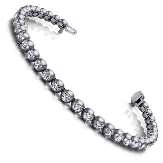 1.00-6.00 CT Round Cut Natural Diamonds - Tennis Bracelet