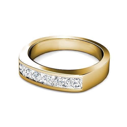 1.00 CT Princess Cut Diamonds - Mens Wedding Band - Primestyle.com
