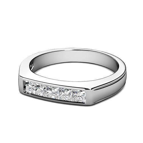 1.00 CT Princess Cut Diamonds - Mens Wedding Band - Primestyle.com