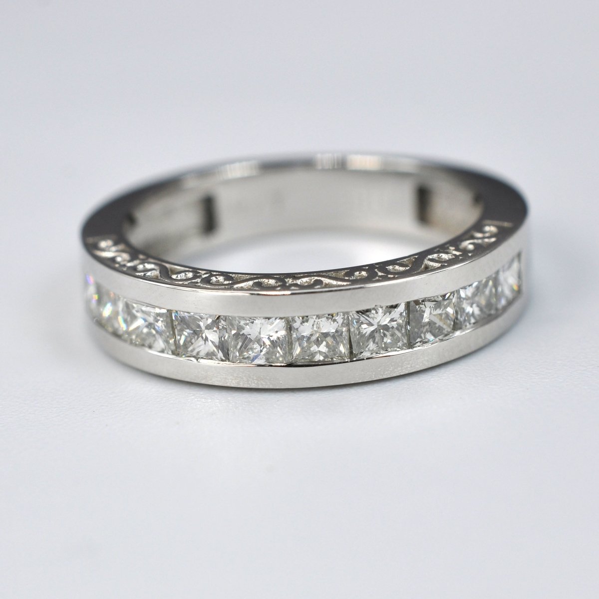 1.00 CT Princess Cut Diamonds - Wedding Band - Primestyle.com