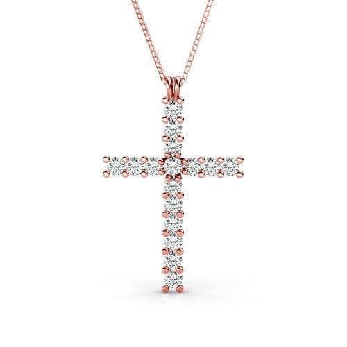 1.00 CT Round Cut Natural Diamonds - Diamond Pendants