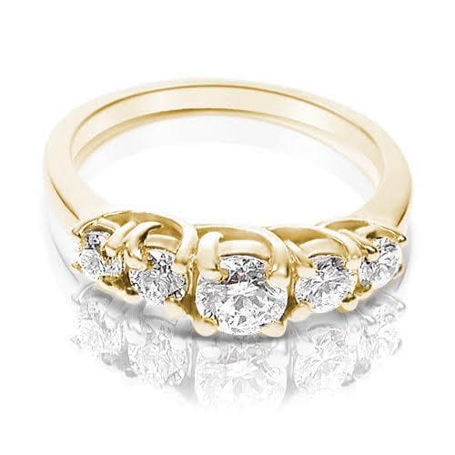 1.00 CT Round Cut Diamonds - Wedding Band - Primestyle.com