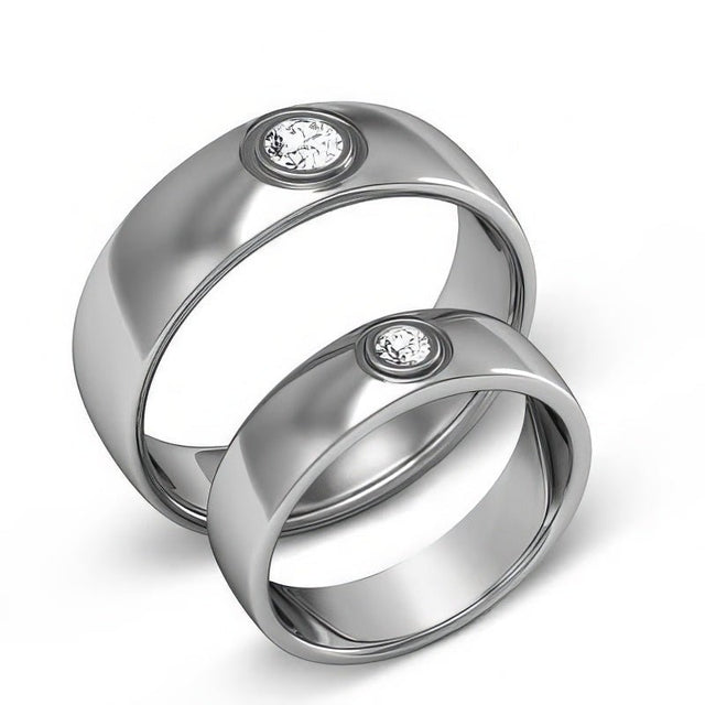 1.00 CT Round Cut Natural Diamonds - Wedding Sets