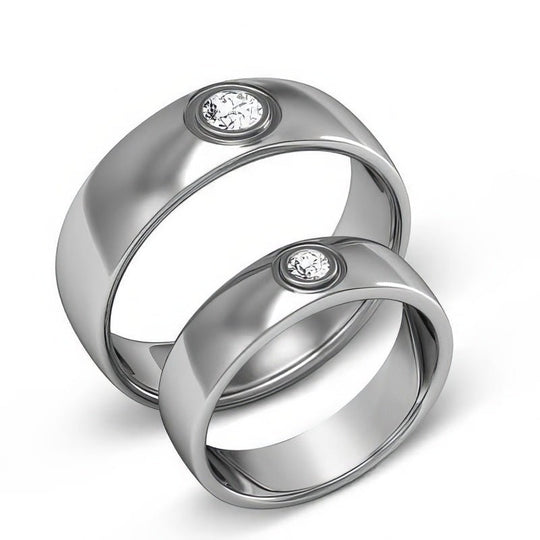 1.00 CT Round Cut Diamonds - Wedding Set