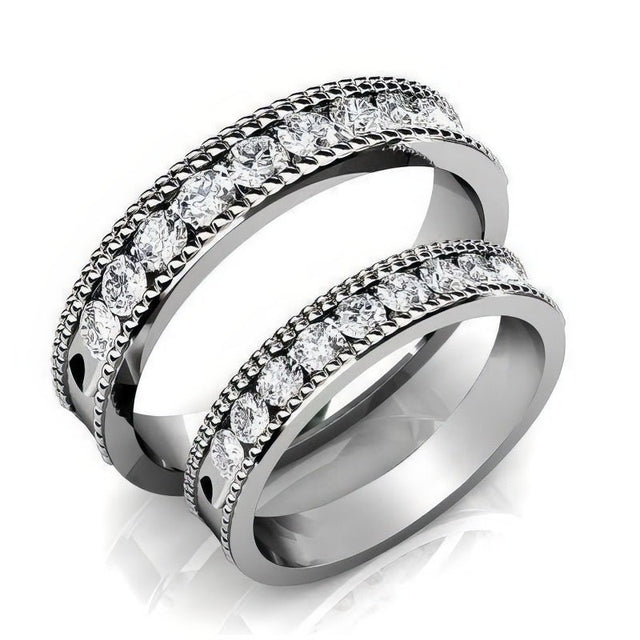 1.00 CT Round Cut Natural Diamonds - Wedding Sets