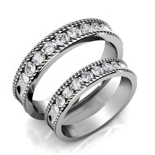 1.00 CT Round Cut Diamonds - Wedding Set