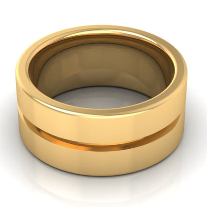 10.0 mm Plain Wedding Band in 14KT, 18KT &amp; Platinum - Primestyle.com