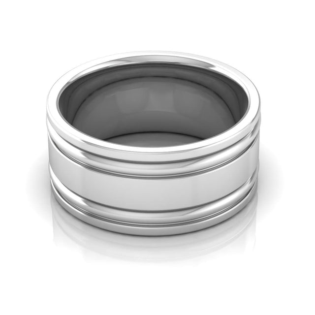 10.0 mm Plain Wedding Band in 14KT, 18KT & Platinum