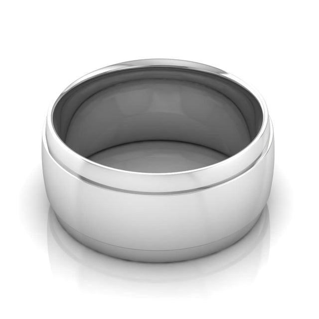 10.0 mm Plain Wedding Band in 14KT, 18KT & Platinum