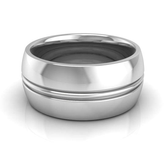 10.0 mm Plain Wedding Band in 14KT, 18KT & Platinum