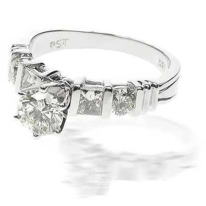 1.05-2.20 CT Round &amp; Princess Cut Diamonds - Engagement Ring - Primestyle.com