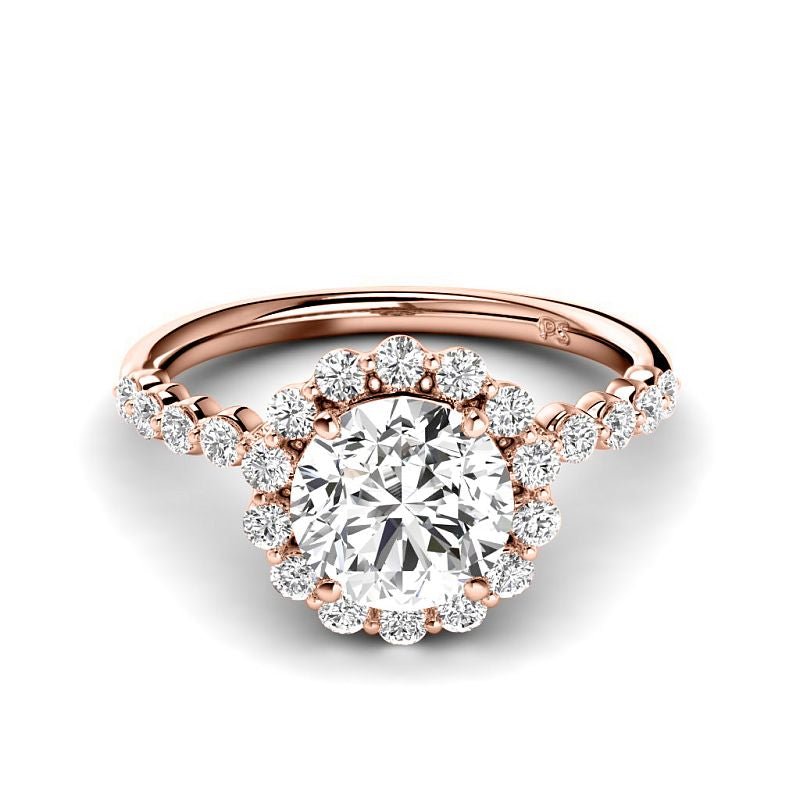 1.05-3.55 CT Round Cut Lab Grown Diamonds - Engagement Ring - Primestyle.com