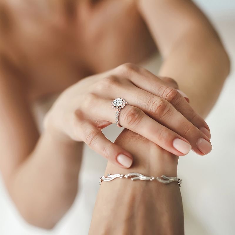 Brilliant CT Round Cut Lab Grown Diamonds Engagement