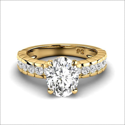 1.05-3.55 CT Round &amp; Oval Cut Lab Grown Diamonds - Engagement Ring - Primestyle.com