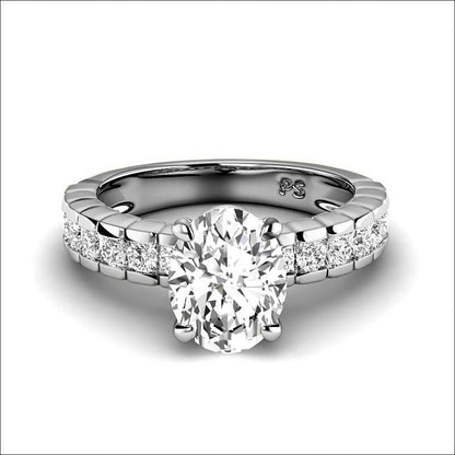 1.05-3.55 CT Round &amp; Oval Cut Lab Grown Diamonds - Engagement Ring - Primestyle.com