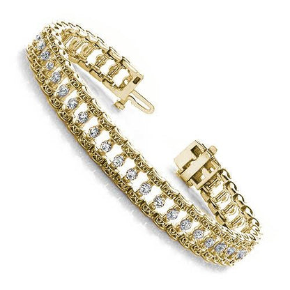 1.09-3.99 CT Round Cut Diamonds - Tennis Bracelet - Primestyle.com