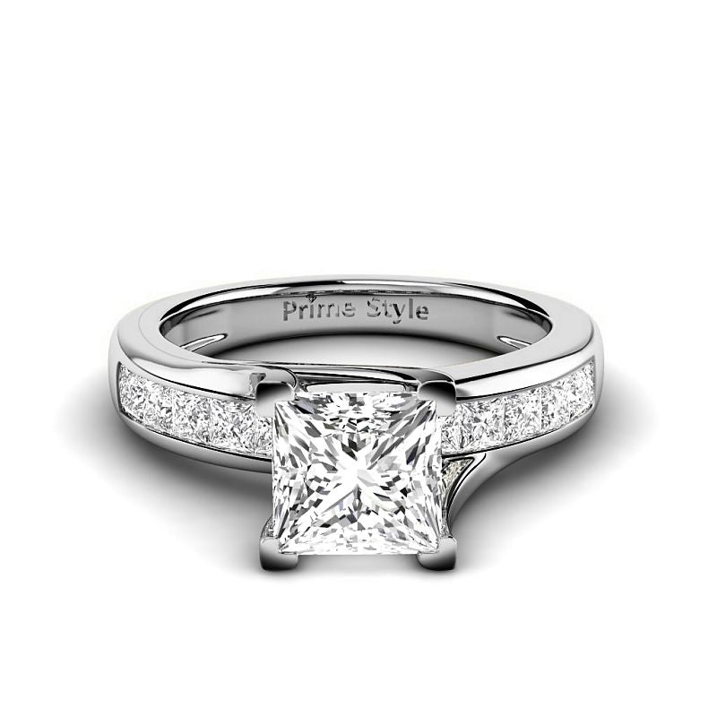 1.10-3.60 CT Princess Cut Lab Grown Diamonds - Engagement Ring - Primestyle.com