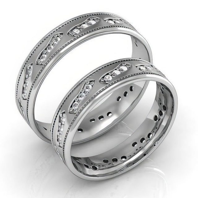 1.10 CT Round Cut Natural Diamonds - Wedding Sets