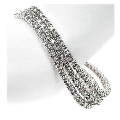 11.00 CT Round Cut Natural Diamonds - Tennis Bracelet