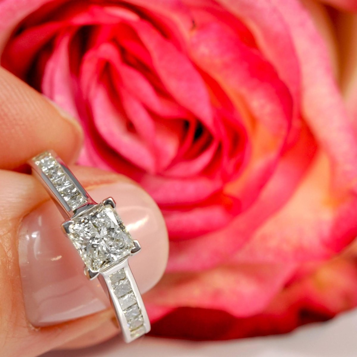 1.15-2.30 CT Princess Cut Diamonds - Engagement Ring - Primestyle.com
