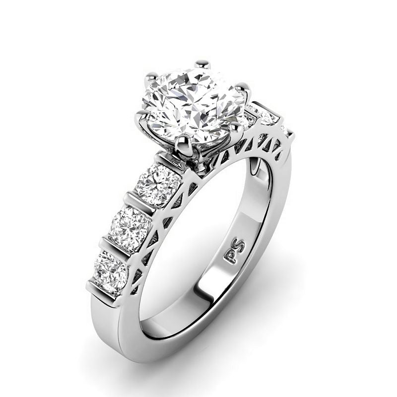 1.15-3.65 CT Round Cut Lab Grown Diamonds - Engagement Ring - Primestyle.com