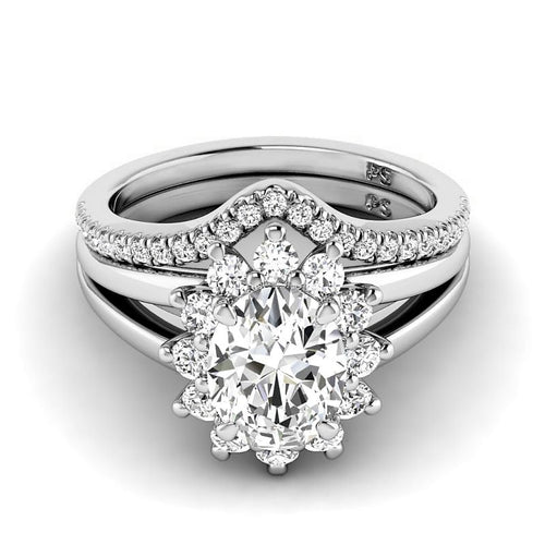 1.15 - 6.65 CT Oval & Round Cut Diamonds - Bridal Set - Primestyle.com