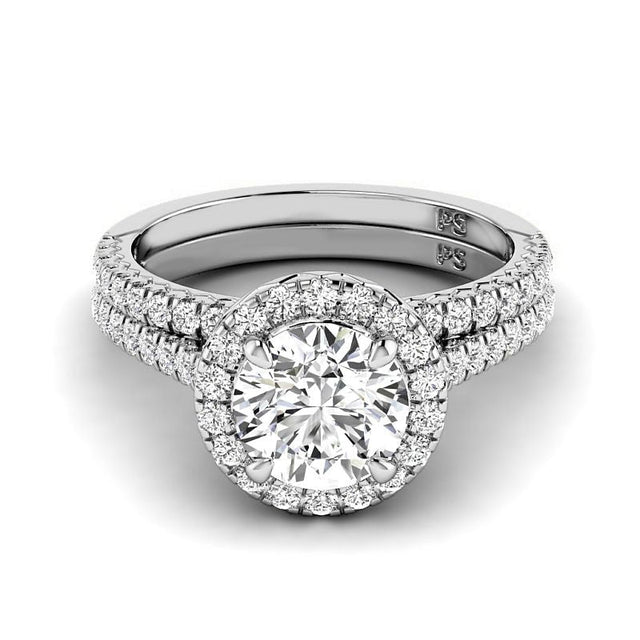 1.20-6.70 CT Round Cut Lab Grown Diamonds - Bridal Set