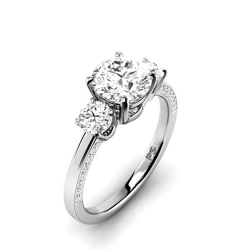 1.20-3.70 CT Round Cut Lab Grown Diamonds - Engagement Ring - Primestyle.com