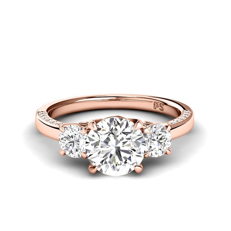 1.20-3.70 CT Round Cut Lab Grown Diamonds - Engagement Ring - Primestyle.com