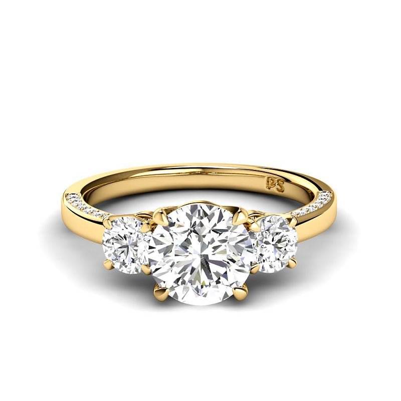 1.20-3.70 CT Round Cut Lab Grown Diamonds - Engagement Ring - Primestyle.com