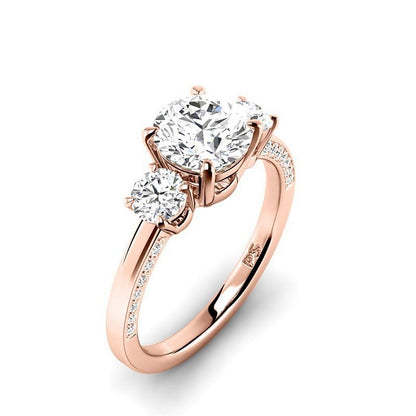 1.20-3.70 CT Round Cut Lab Grown Diamonds - Engagement Ring - Primestyle.com