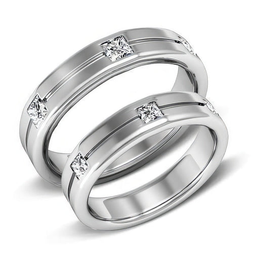 1.20 CT Princess Cut Diamonds - Wedding Set - Primestyle.com