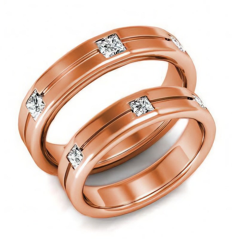 1.20 CT Princess Cut Diamonds - Wedding Set - Primestyle.com