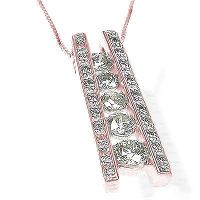 1.20 CT Round Cut Diamonds - Journey Pendant - Primestyle.com