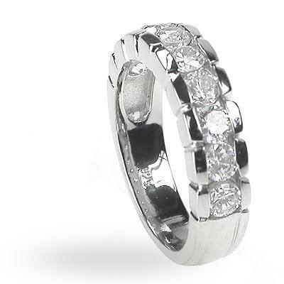 1.20 CT Round Cut Diamonds - Wedding Band - Primestyle.com