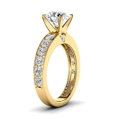 1.25-3.75 CT Round Cut Lab Grown Diamonds - Engagement Ring - Primestyle.com