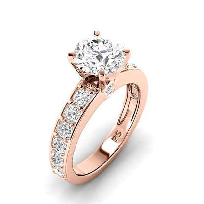 1.25-3.75 CT Round Cut Lab Grown Diamonds - Engagement Ring - Primestyle.com