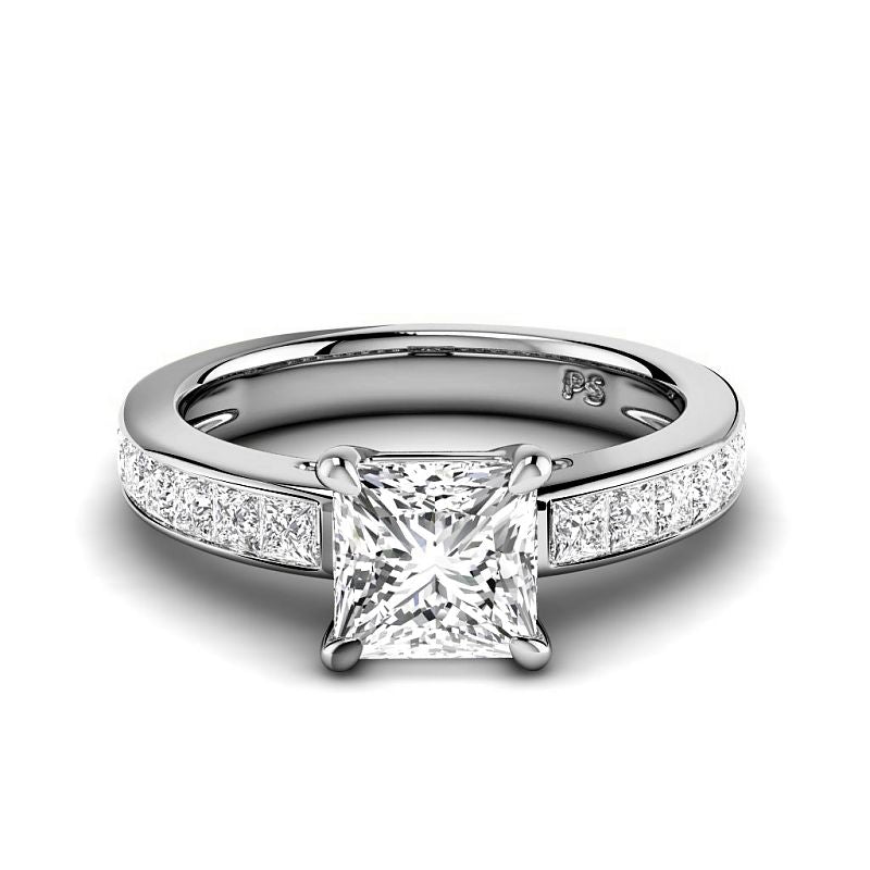 1.30-3.80 CT Princess Cut Lab Grown Diamonds - Engagement Ring - Primestyle.com