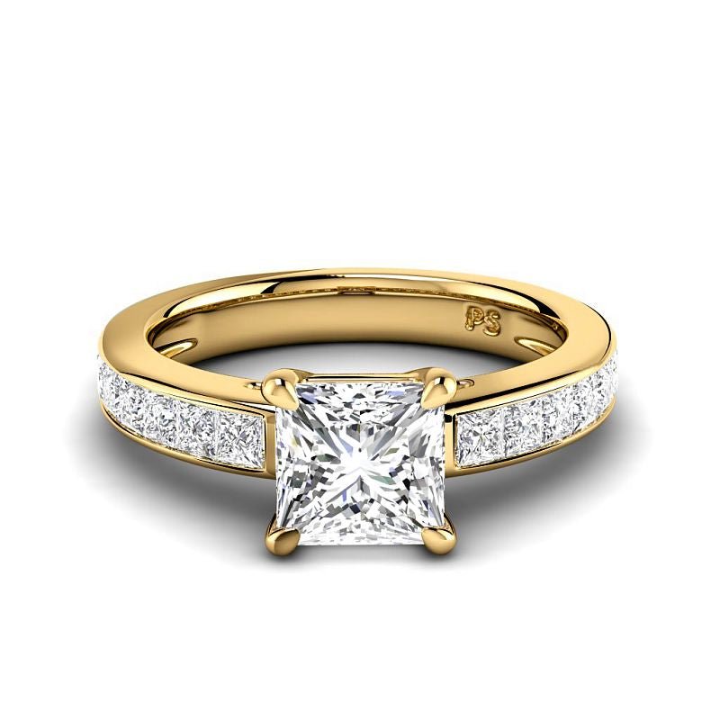 1.30-3.80 CT Princess Cut Lab Grown Diamonds - Engagement Ring - Primestyle.com