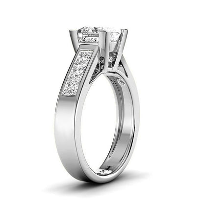 1.30-3.80 CT Princess Cut Lab Grown Diamonds - Engagement Ring - Primestyle.com