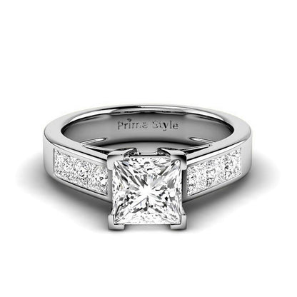 1.30-3.80 CT Princess Cut Lab Grown Diamonds - Engagement Ring - Primestyle.com