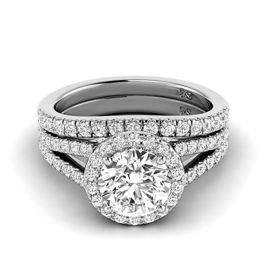 1.30-3.80 CT Round Cut Lab Grown Diamonds - Bridal Set