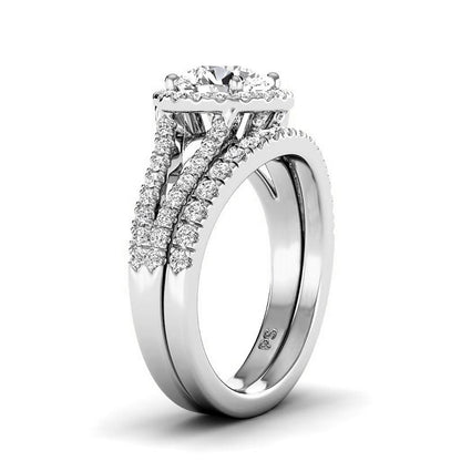 1.30-3.80 CT Round Cut Lab Grown Diamonds - Bridal Set - Primestyle.com