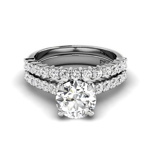 1.35 - 6.85 CT Round Cut Diamonds - Bridal Set - Primestyle.com