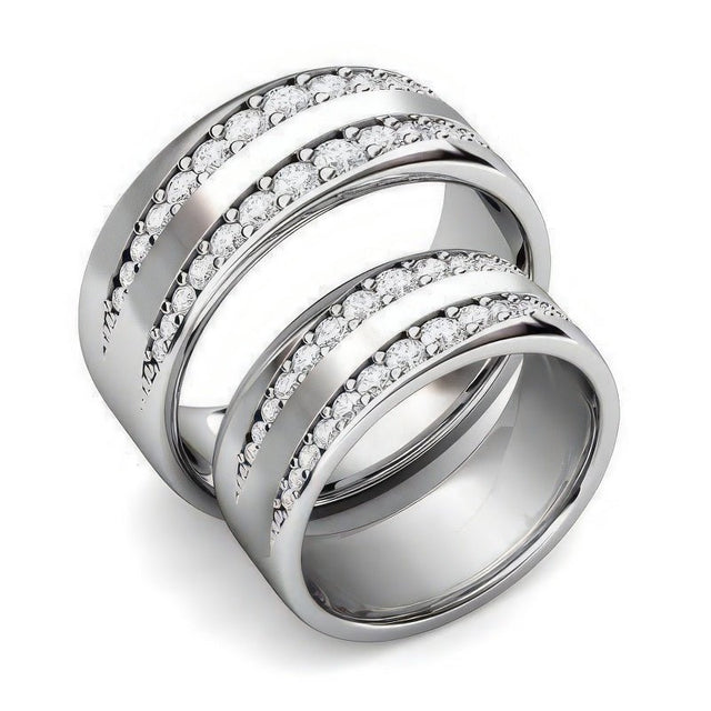1.35 CT Round Cut Natural Diamonds - Wedding Sets