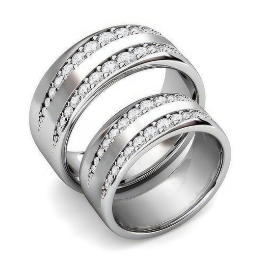 1.35 CT Round Cut Diamonds - Wedding Set