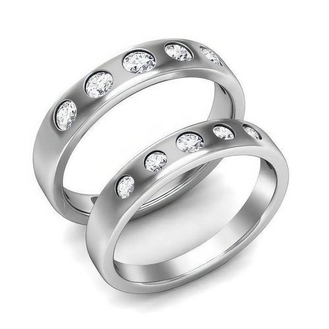1.40 CT Round Cut Natural Diamonds - Wedding Sets