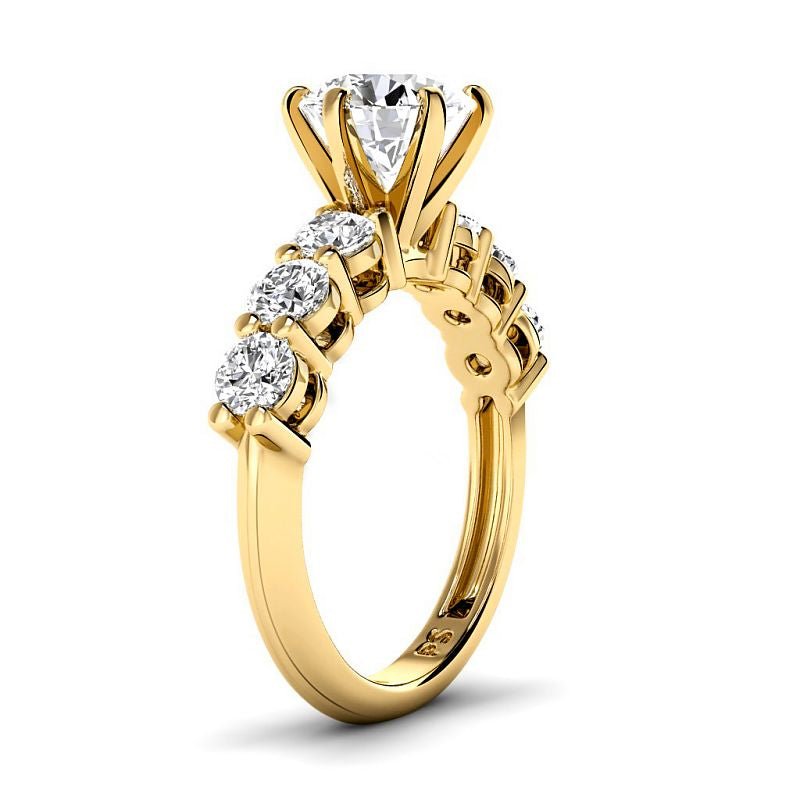 1.45-3.95 CT Round Cut Lab Grown Diamonds - Engagement Ring - Primestyle.com