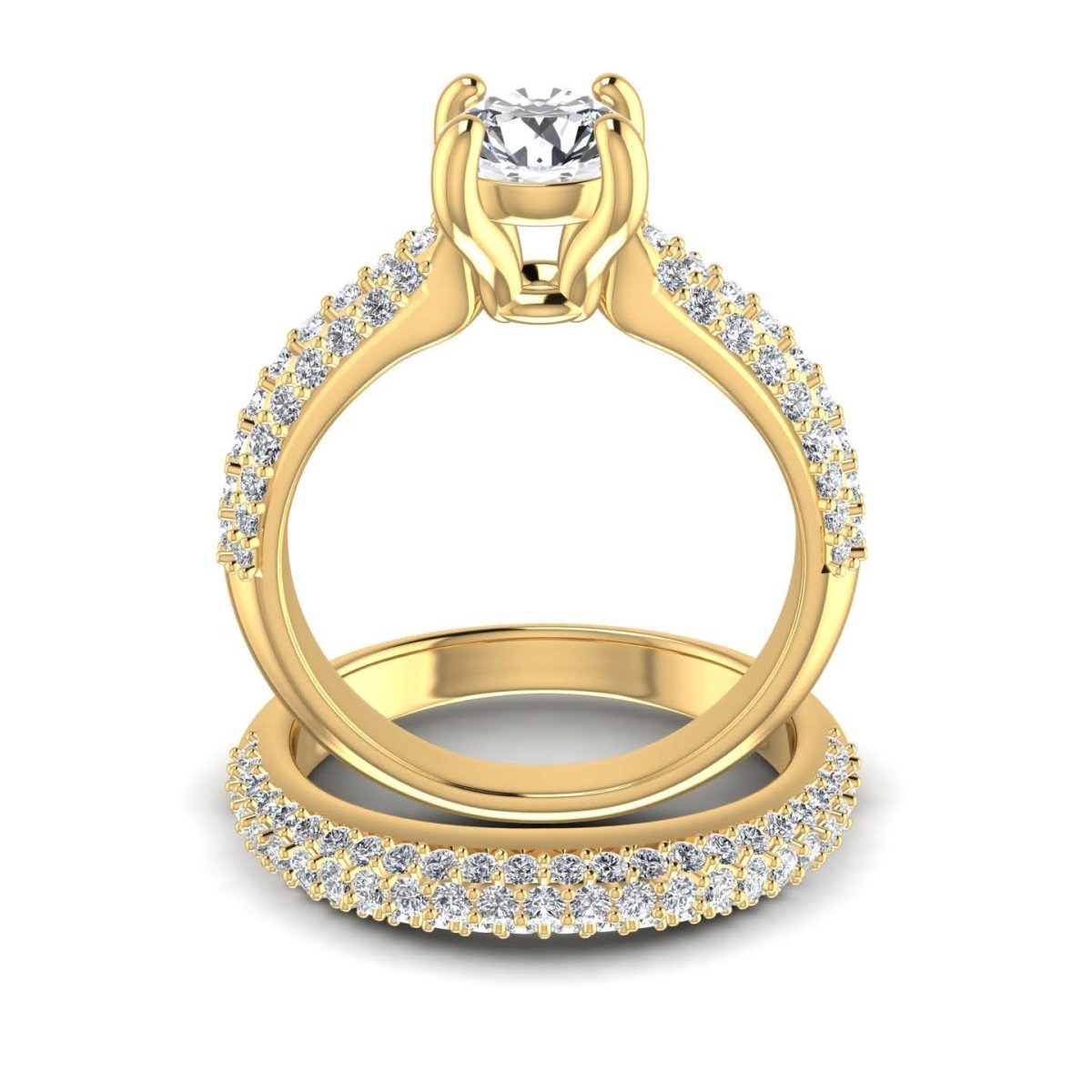 1.50-2.65 CT Round Cut Diamonds - Bridal Set - Primestyle.com