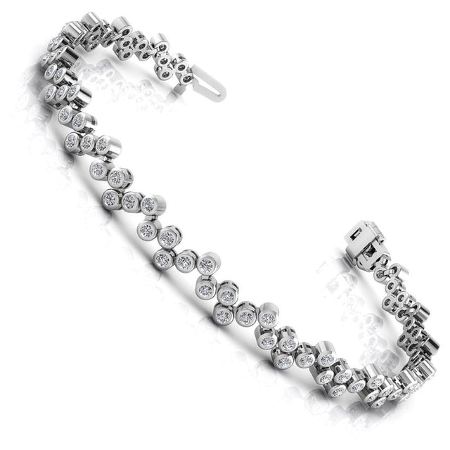 1.50-3.00 CT Round Cut Natural Diamonds - Diamond Bracelets